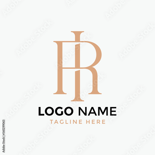  Clean and stylish logo forming the letter RI or IR templates.