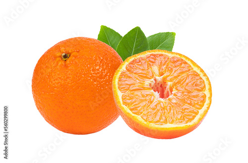 Mandarin  tangerine citrus fruit isolated on transparent png
