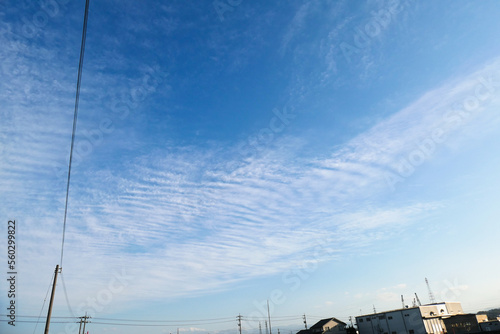 青い空に白い雲