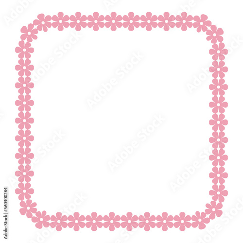 square border decorated with flowers