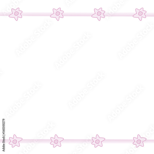 square border decorated with flowers