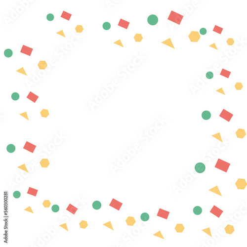 square border decorated with flowers
