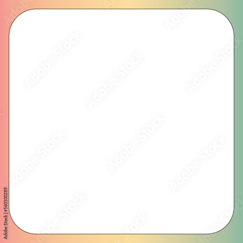Square border decorated with gradient