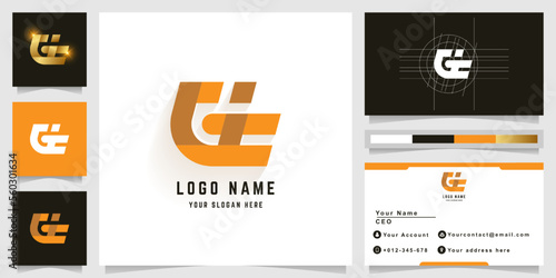 Letter Gt or GHi monogram logo