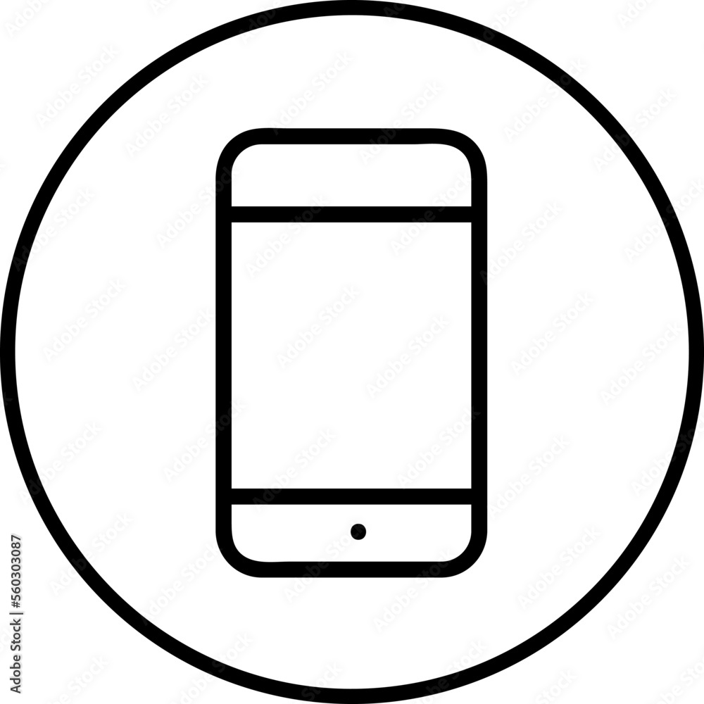 vector phone or mobile line icon on white background..eps vector phone or mobile line icon on white background..eps