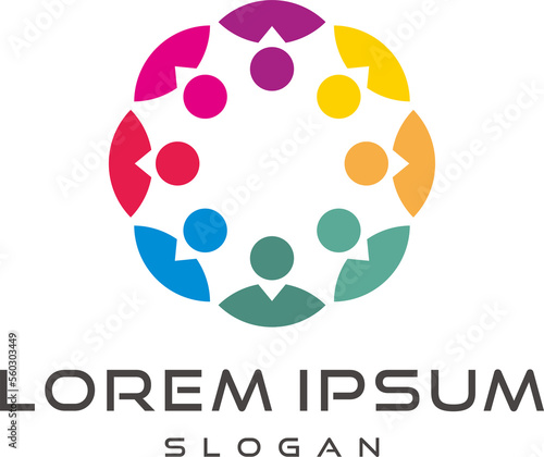 Community Logo, human Logo template vector.