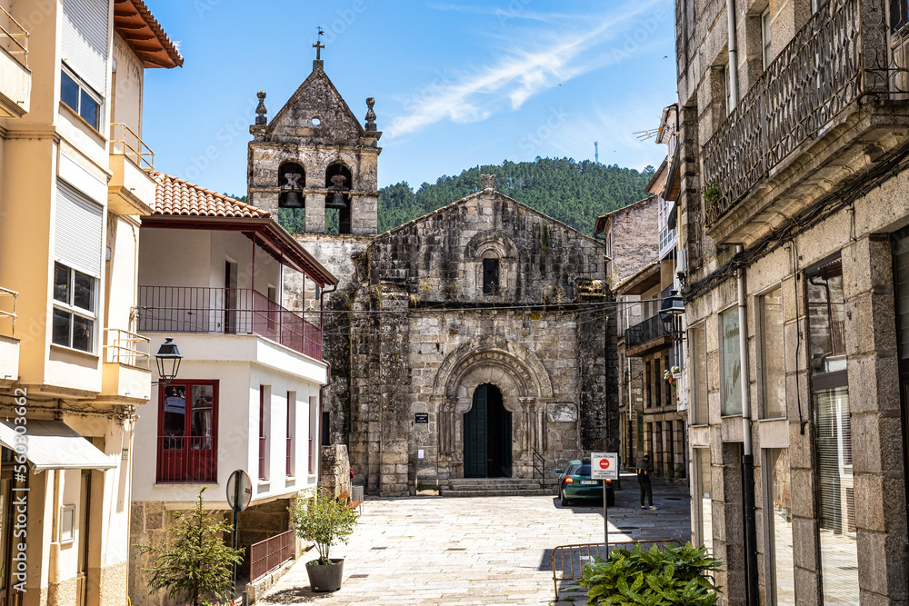 Mendicant Spanish Gothic landmark. Santo Domingo Church and Convent. Ribadavia, Spain.