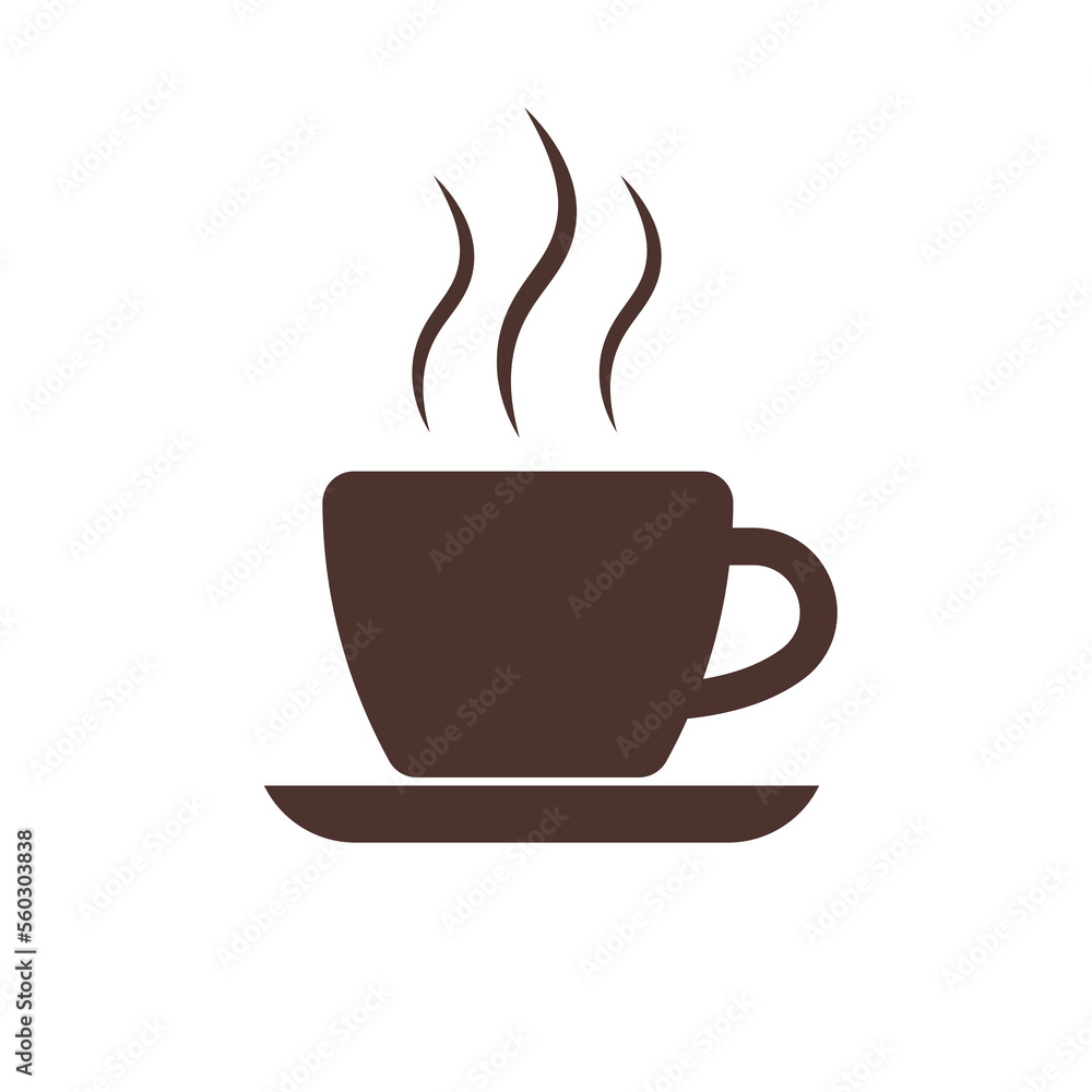 Coffee Cup Icon Symbol Vector Illustration Isolated on White Background Coffee Cup Icon Symbol Vector Illustration Isolated on White Background