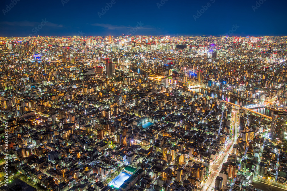 東京　スカイツリーからの夜景