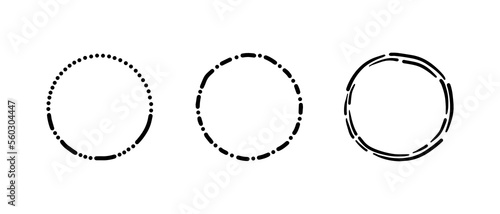 Super set of circles lines sketch hand drawn. Doodle circles for design elements