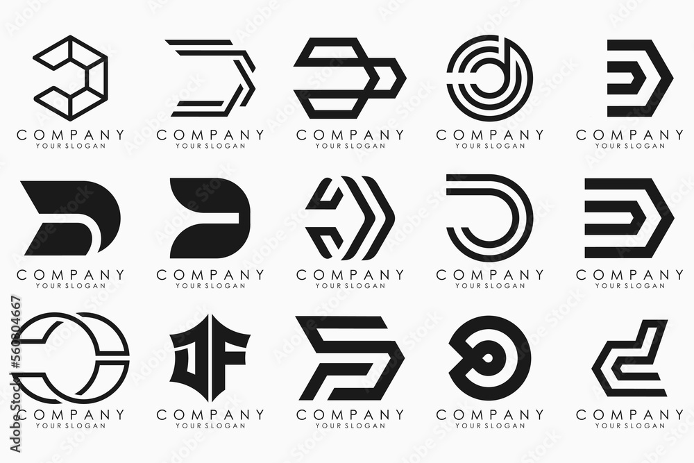 abstract letter D logo icon set. design for business of luxury, elegant, simple. abstract letter D logo icon set. design for business of luxury, elegant, simple.