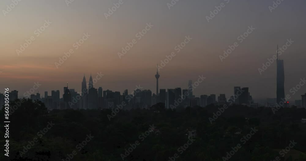 timelapse landscape view of kuala lumpur city center downtown district area with many skyscraper building highrise modern style towers with beautiful vanilla sundown sunrise twillight sky timelapse landscape view of kuala lumpur city center downtown district area with many skyscraper building highrise modern style towers with beautiful vanilla sundown sunrise twillight sky