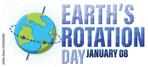Happy earths rotation day banner design