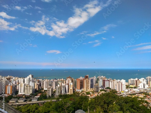 View of the city of Vila Velha in the Brazilian state of Espírito Santo. Region with beautiful beaches and also good urban infrastructure.