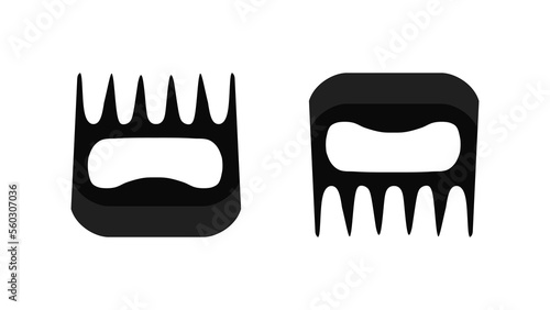 The best Meat Claws or meat shredder claw, simple color flat icon, isolated on white background. Vector illustration in trendy style. Editable graphic resources for many purposes. 