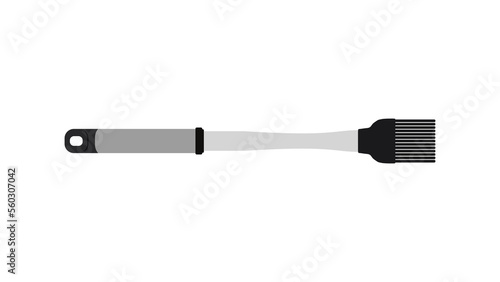 The best BBQ Basting Brush, simple color flat icon, isolated on white background. Vector illustration in trendy style. Editable graphic resources for many purposes. 