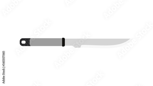 The best Grill Knife or Barbeque Knife, simple color flat icon, isolated on white background. Vector illustration in trendy style. Editable graphic resources for many purposes. 
