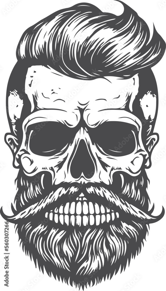 Fototapeta premium skull hipster