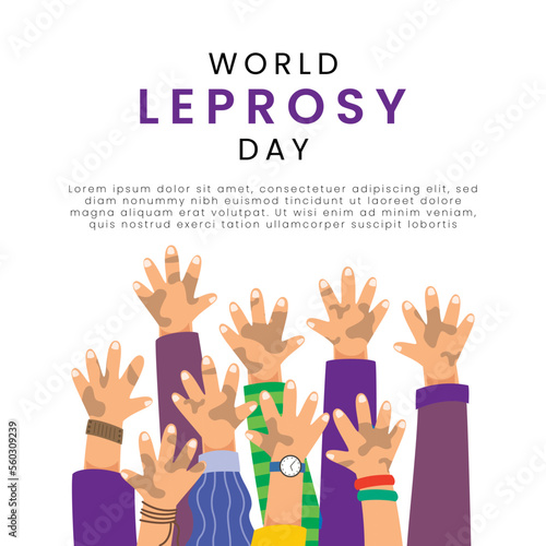 World Leprosy Day Symbol for Social Media Template Banner. Vector illustration of World Leprosy Day. © SR1996