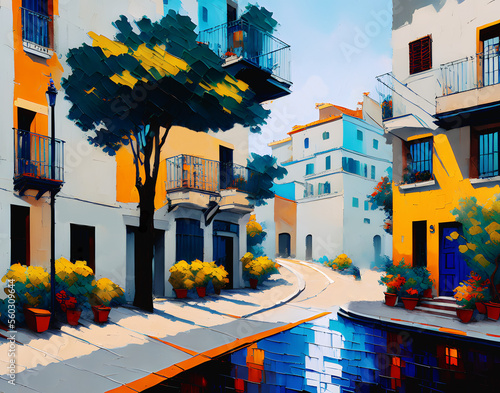 Spanish Alley oil painting 4