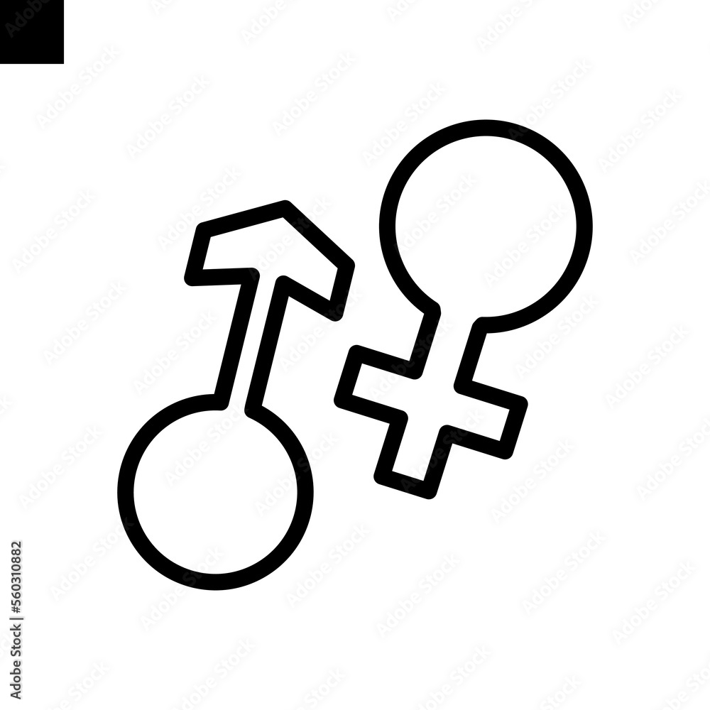 gender icon line style vector gender icon line style vector