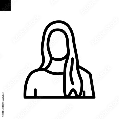 woman icon line style vector