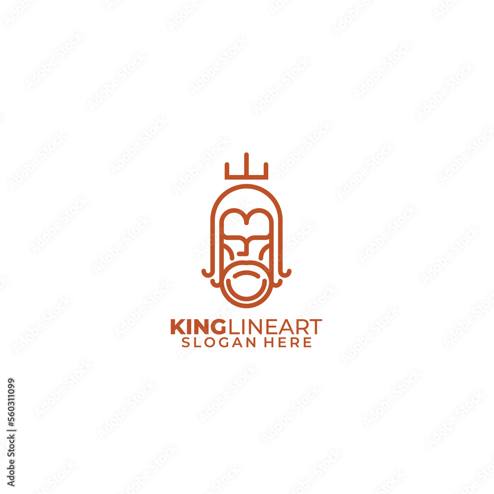 king design line art logo template icon king design line art logo template icon