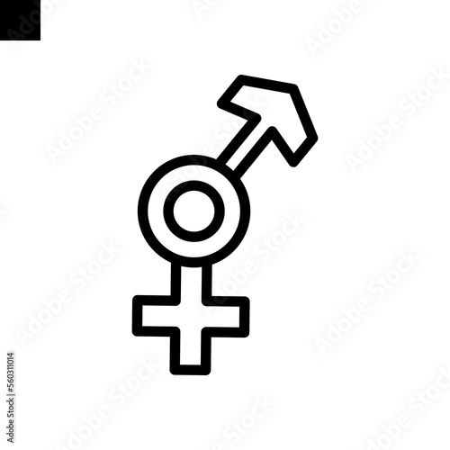 equality gender icon line style vector