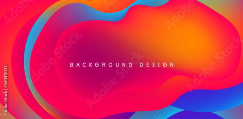 Abstract background fluid bubbles and wave elements. Template for covers, templates, flyers, placards, brochures, banners