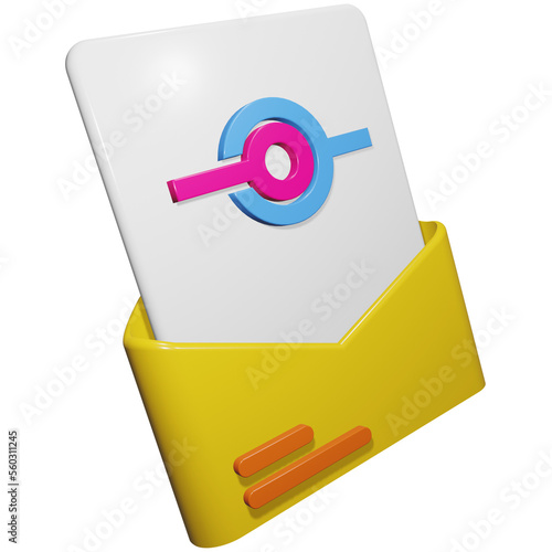 cooperation relationship e-mail in 3d