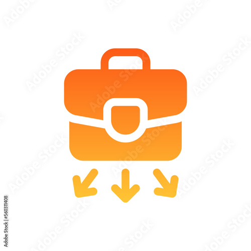 assignment flat gradient icon