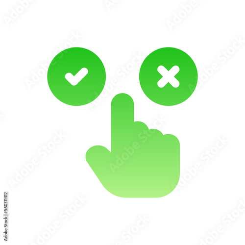choose flat gradient icon