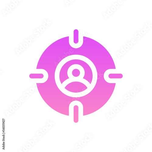 headhunting flat gradient icon