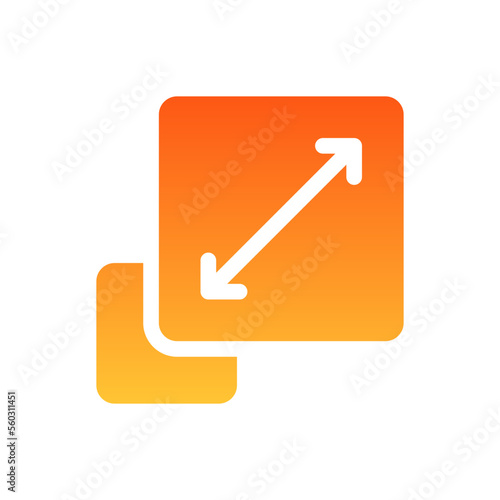 scalability flat gradient icon photo