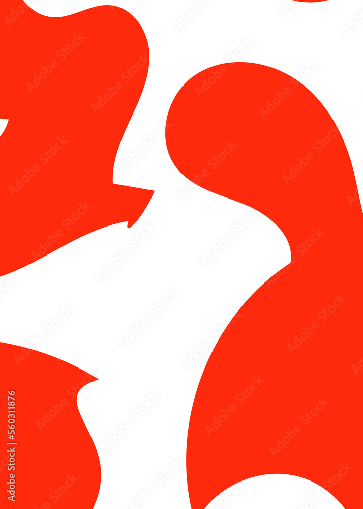 Red Abstract Shape Background 