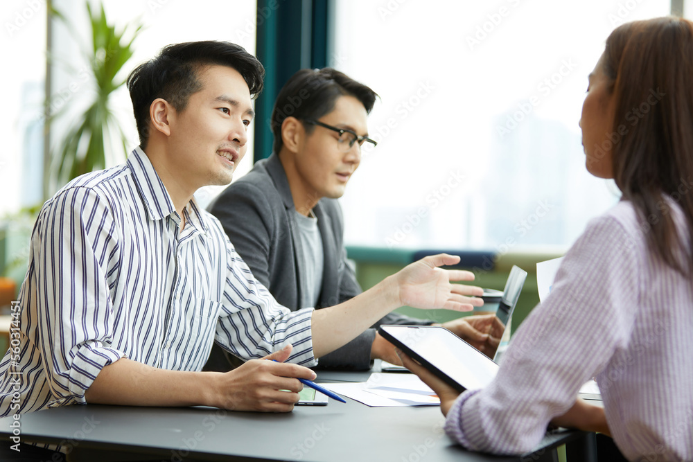 businessman meeting and talking about work or project with colleague in the office businessman meeting and talking about work or project with colleague in the office