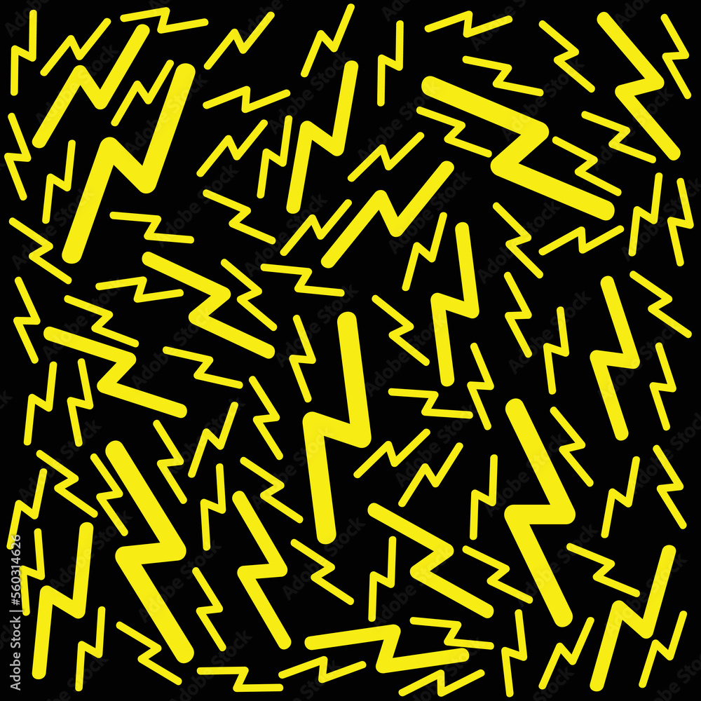 Fun yellow line doodle in seamless pattern. Creative minimalist style art background. Fun yellow line doodle in seamless pattern. Creative minimalist style art background.