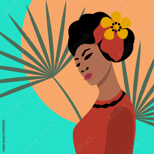 Beautiful female Pacific islander's portrait