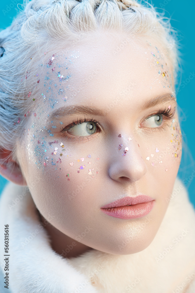 winter sparkling makeup