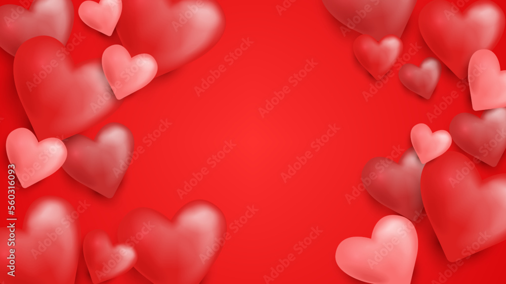 red hearts background for valentine event suitable for wallpaper, card, invitation, and more