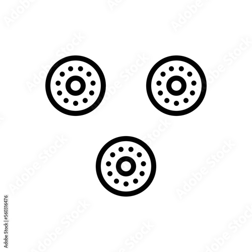 Black line icon for because
