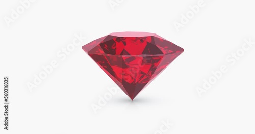 Rotating red diamond