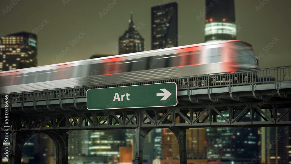 Fototapeta premium Street Sign to Art