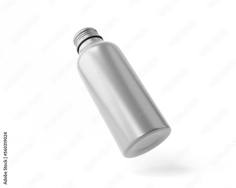 Aluminium Bottle with transparent background. Blank bottle. 3d rendering. Aluminium Bottle with transparent background. Blank bottle. 3d rendering.