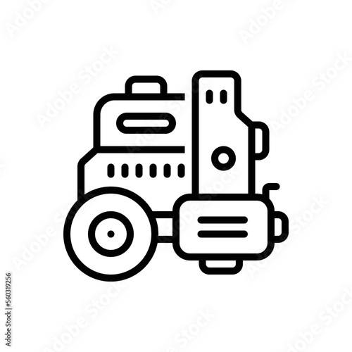 Black line icon for pumps