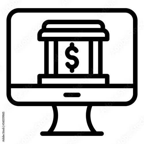 Online Banking Icon Style