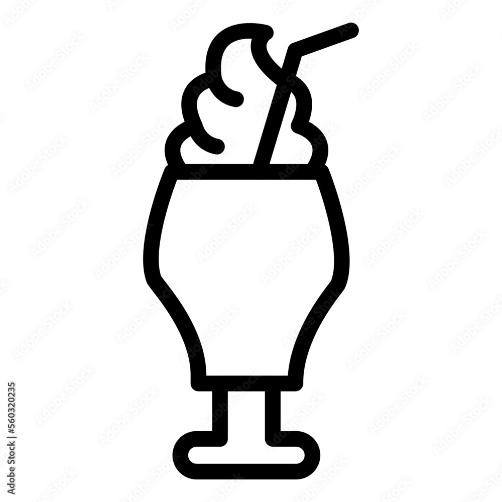 Obraz premium Milkshake Icon Style
