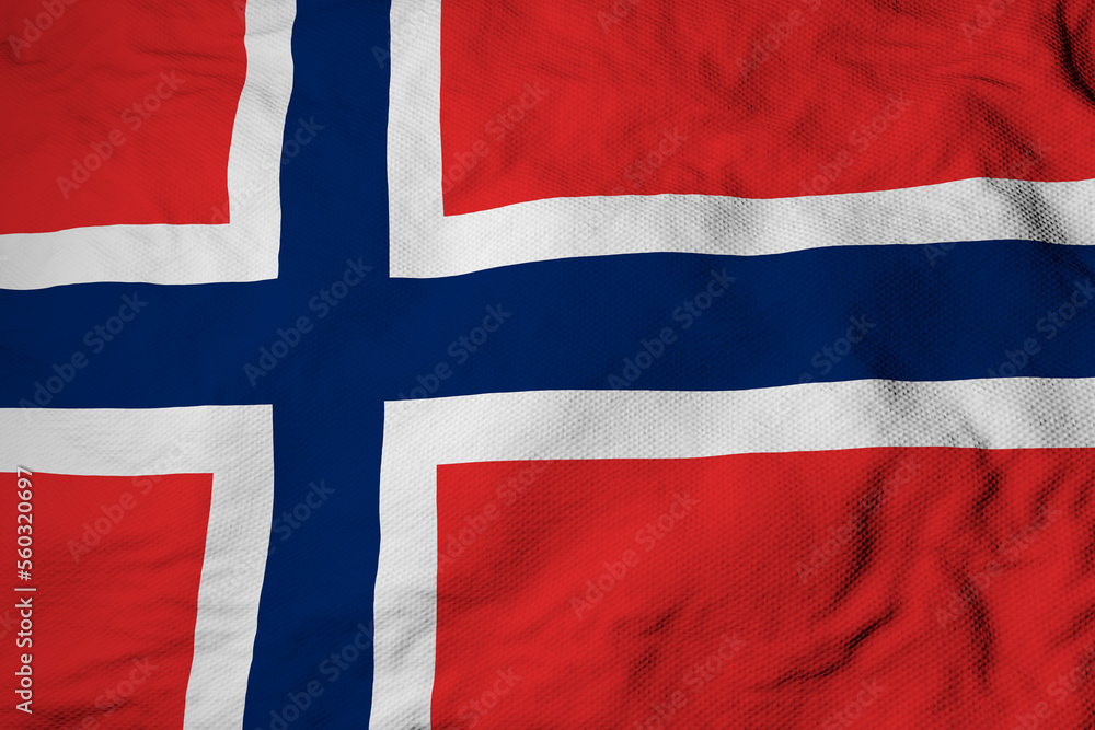 Waving flag of Norway in 3D rendering Waving flag of Norway in 3D rendering