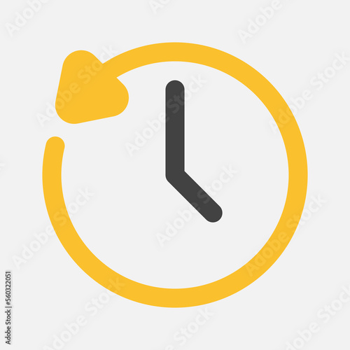 History icon in flat style about multimedia, use for website mobile app presentation