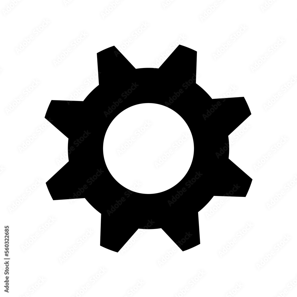 Gear icon template PNG